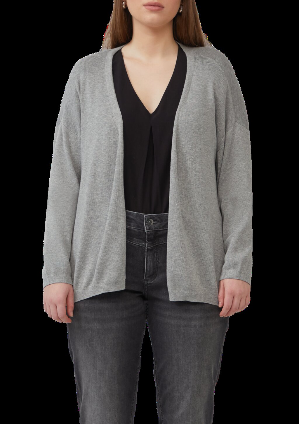 Strickjacke mit überschnittener Schulter