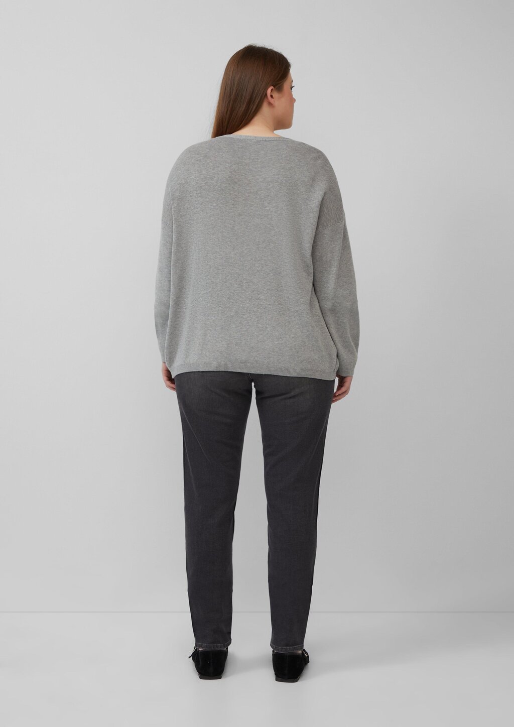 Strickjacke mit überschnittener Schulter