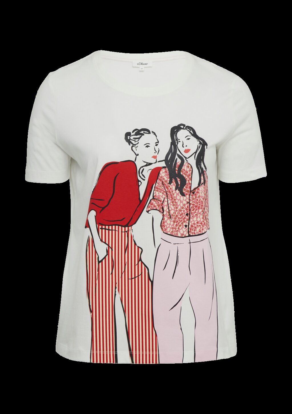 Baumwoll-T-Shirt im Regular Fit mit Frontprint