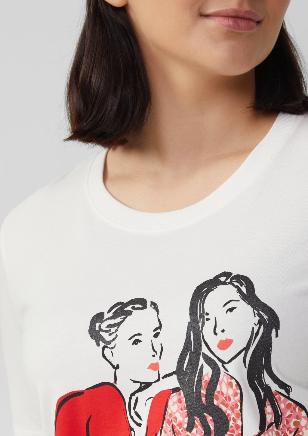 Baumwoll-T-Shirt im Regular Fit mit Frontprint