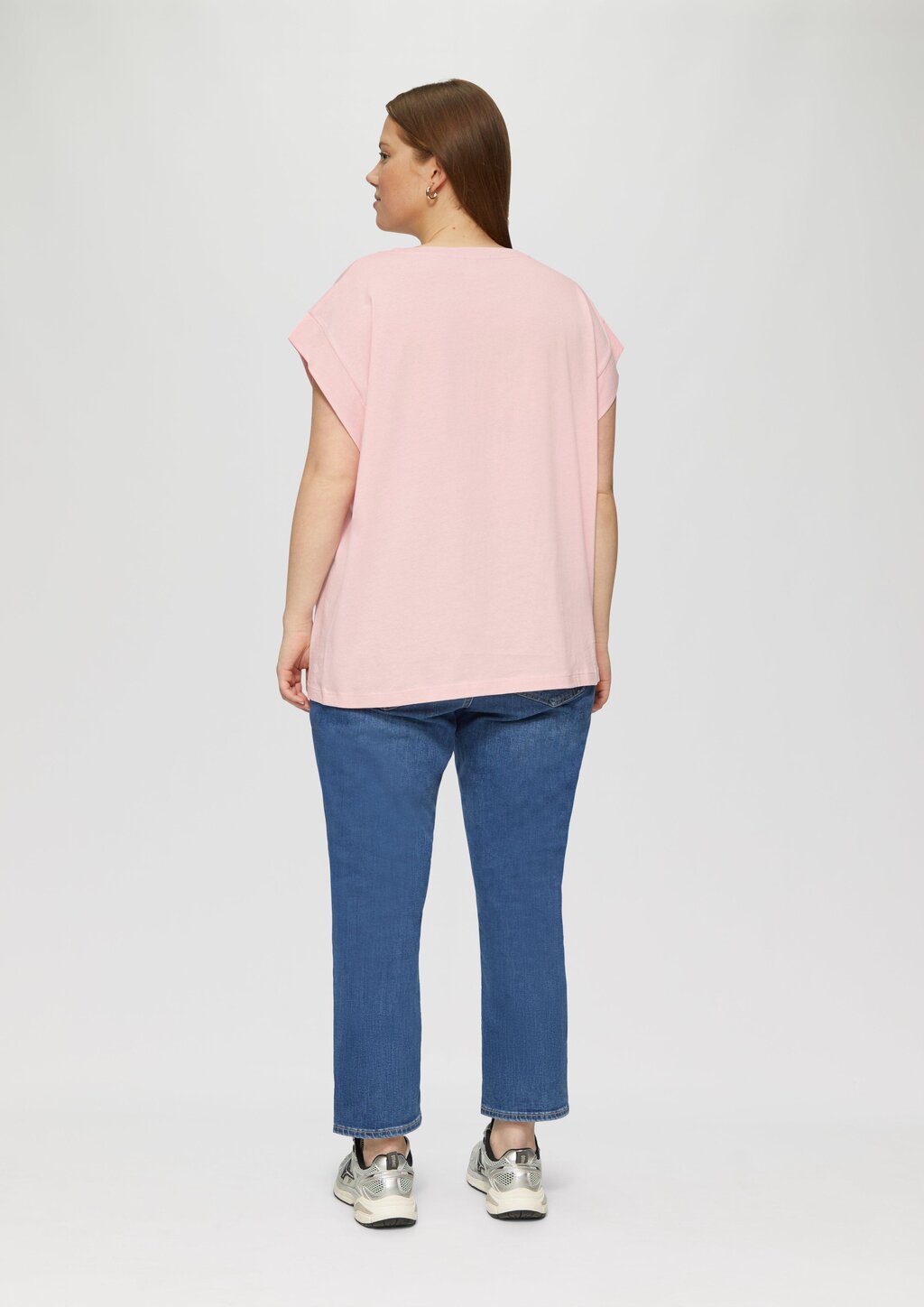 Baumwollshirt mit Schulterdetail