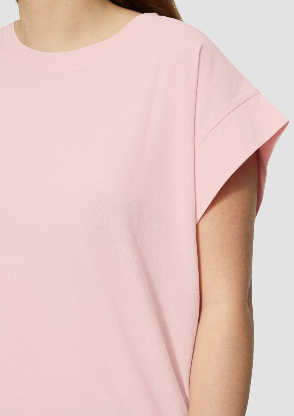 Baumwollshirt mit Schulterdetail