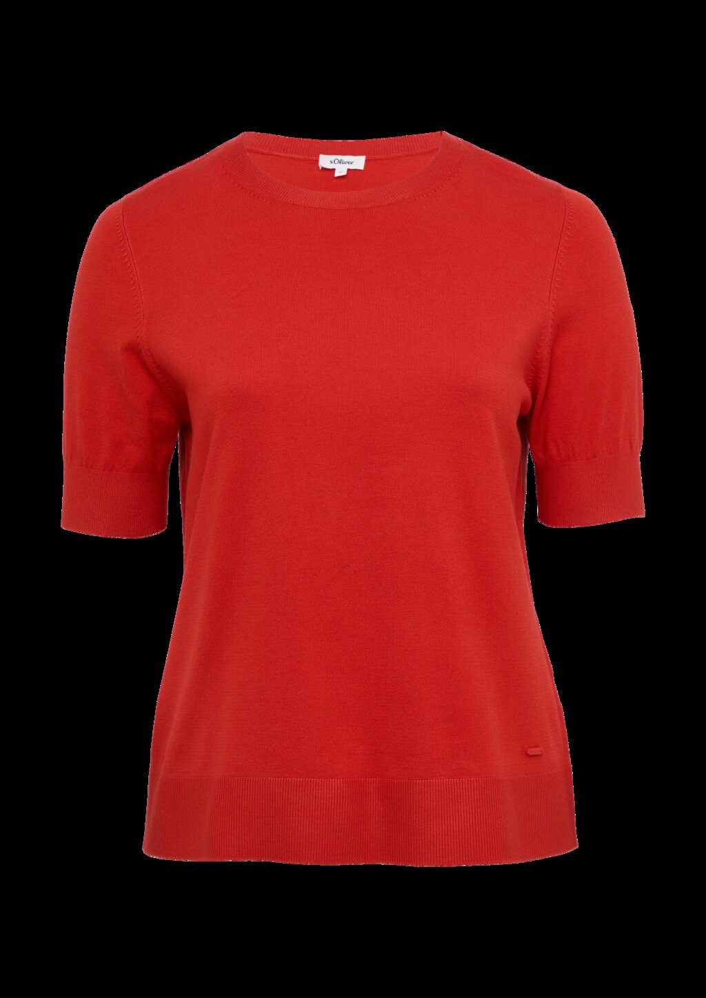 Kurzärmeliger Strickpullover aus Viskosemix