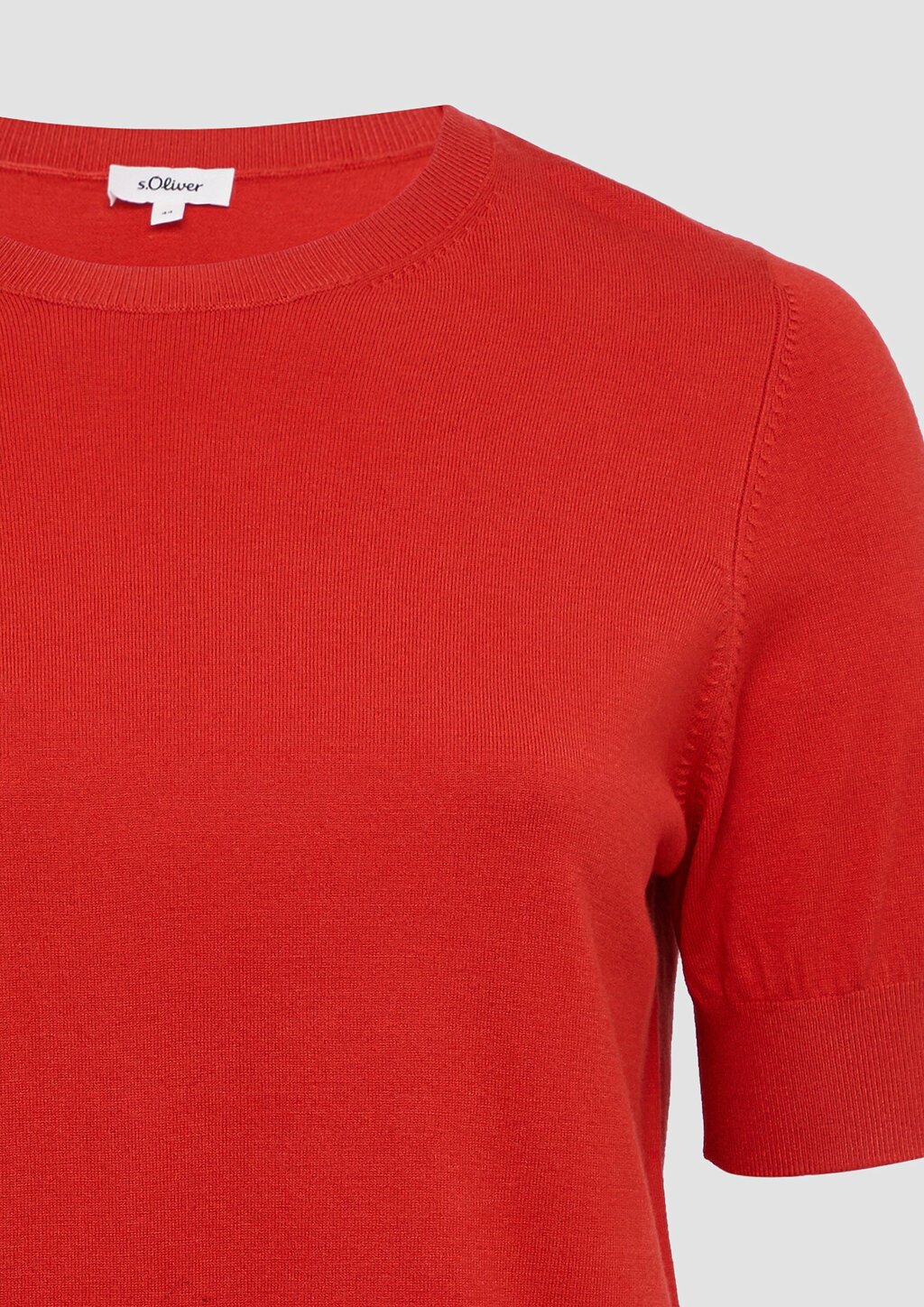 Kurzärmeliger Strickpullover aus Viskosemix