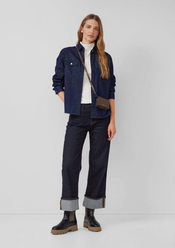 Portemonnaie-Tasche in Kroko-Optik