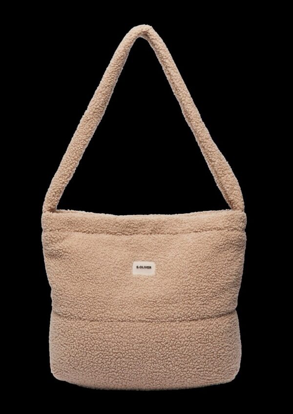 Kuschelige Teddy-Hobo-Bag mit Magnetverschluss