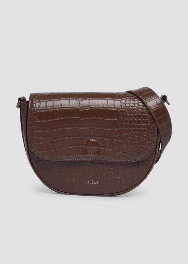 City Bag in Leder-Optik mit Animal-Muster