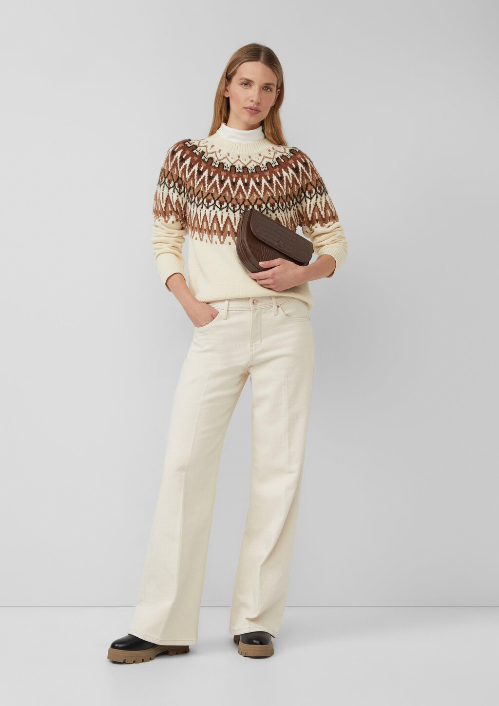 City Bag in Leder-Optik mit Animal-Muster