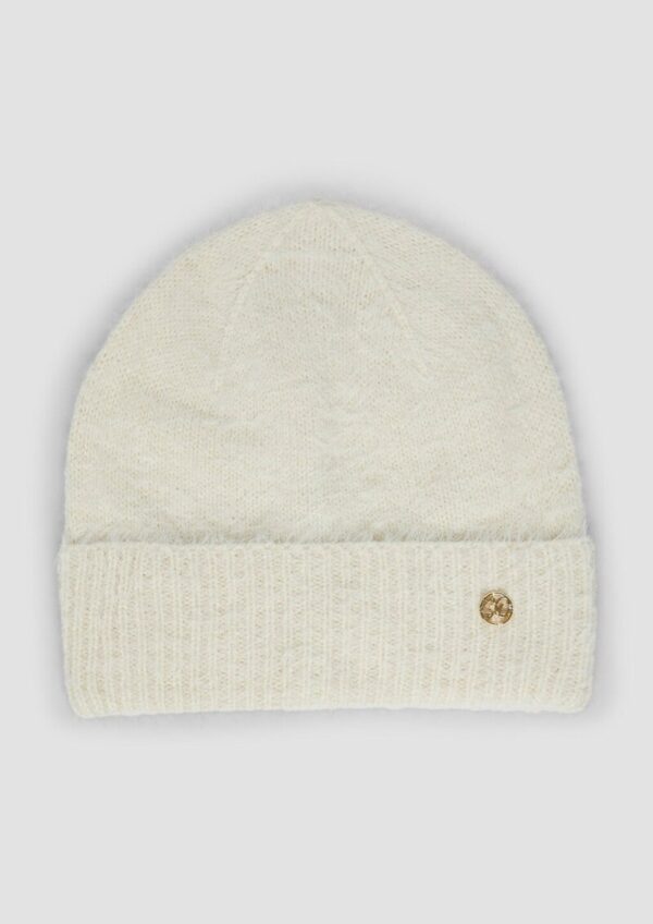 Flauschige Mütze mit Umschlag