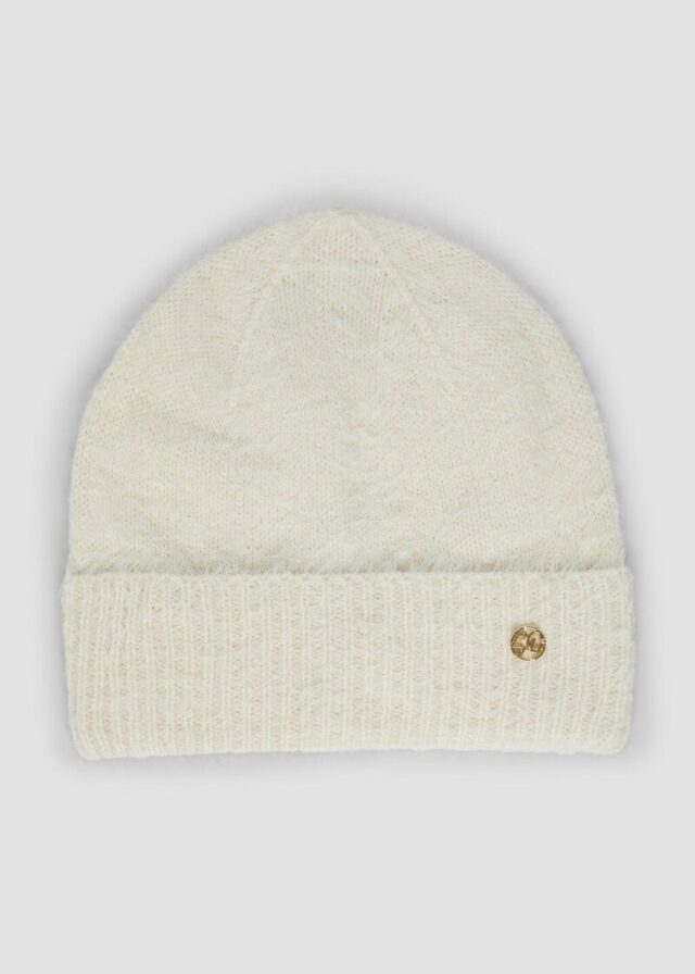 Flauschige Mütze mit Umschlag