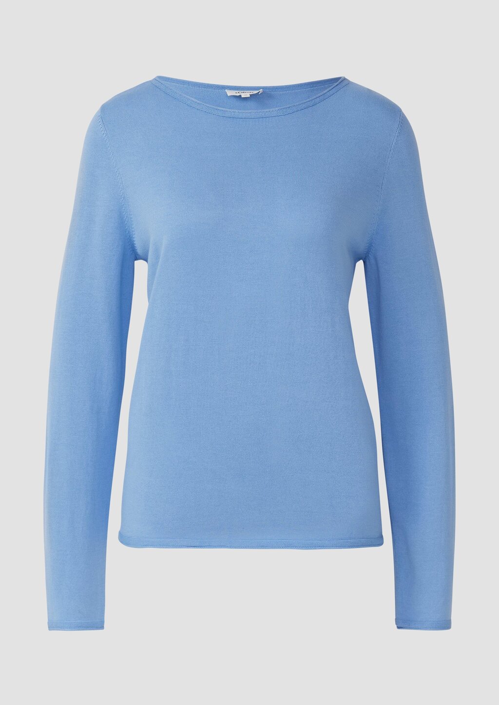 Weicher Feinstrickpullover mit Rollkanten