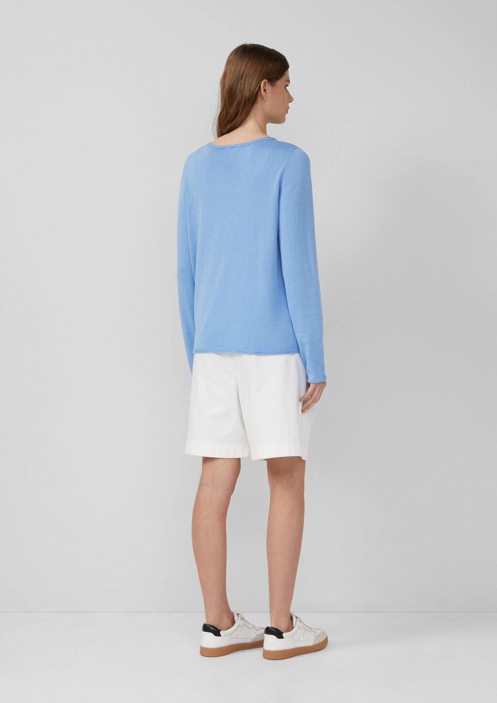 Weicher Feinstrickpullover mit Rollkanten