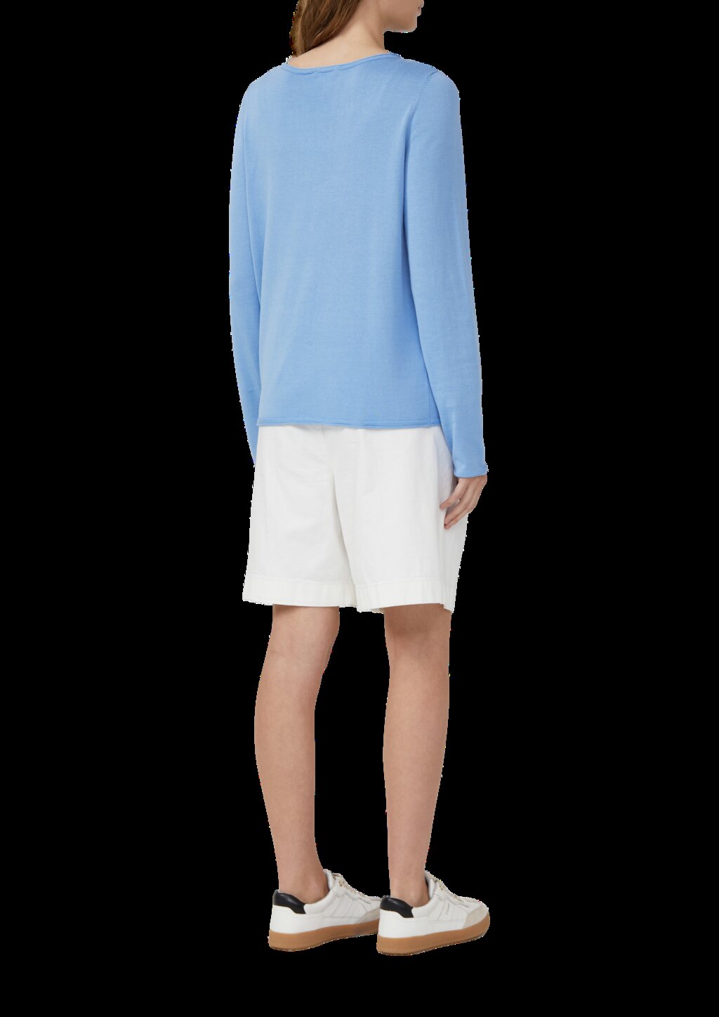 Weicher Feinstrickpullover mit Rollkanten