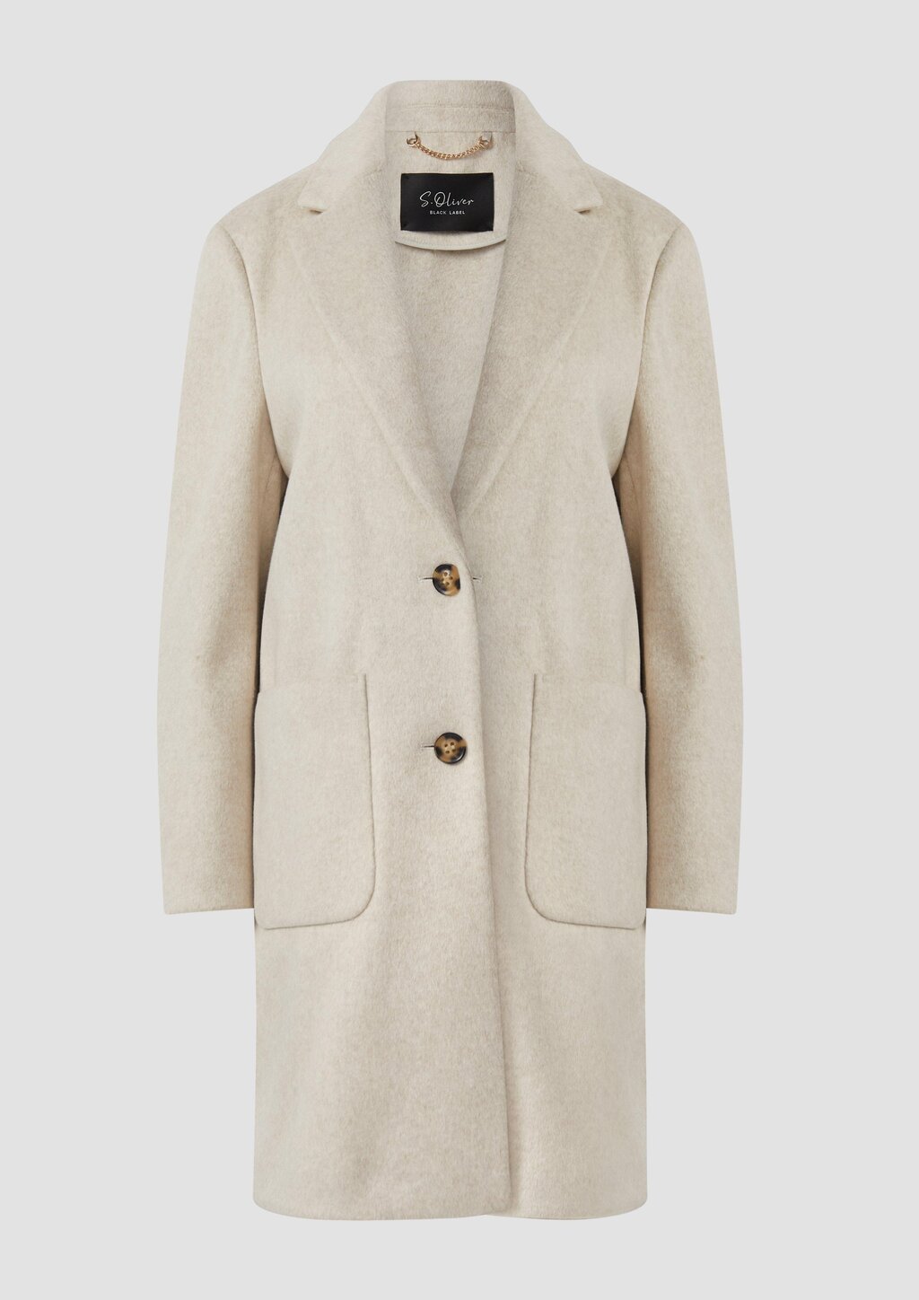 Softer Mantel mit Reverskragen und aufgesetzten Taschen