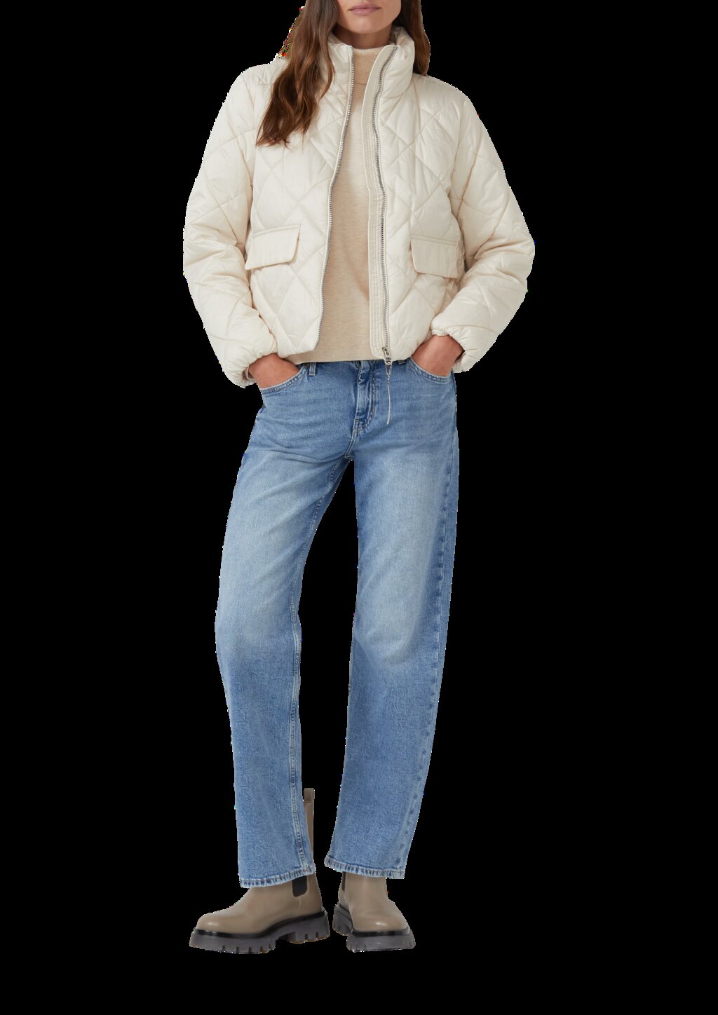 Leichte Steppjacke mit Stehkragen