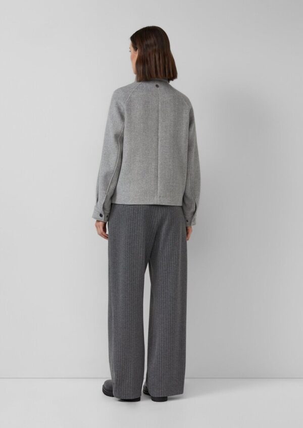 Wollmix-Jacke mit Fischgrät-Muster