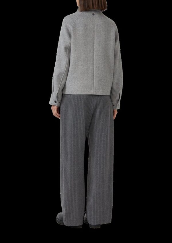 Wollmix-Jacke mit Fischgrät-Muster