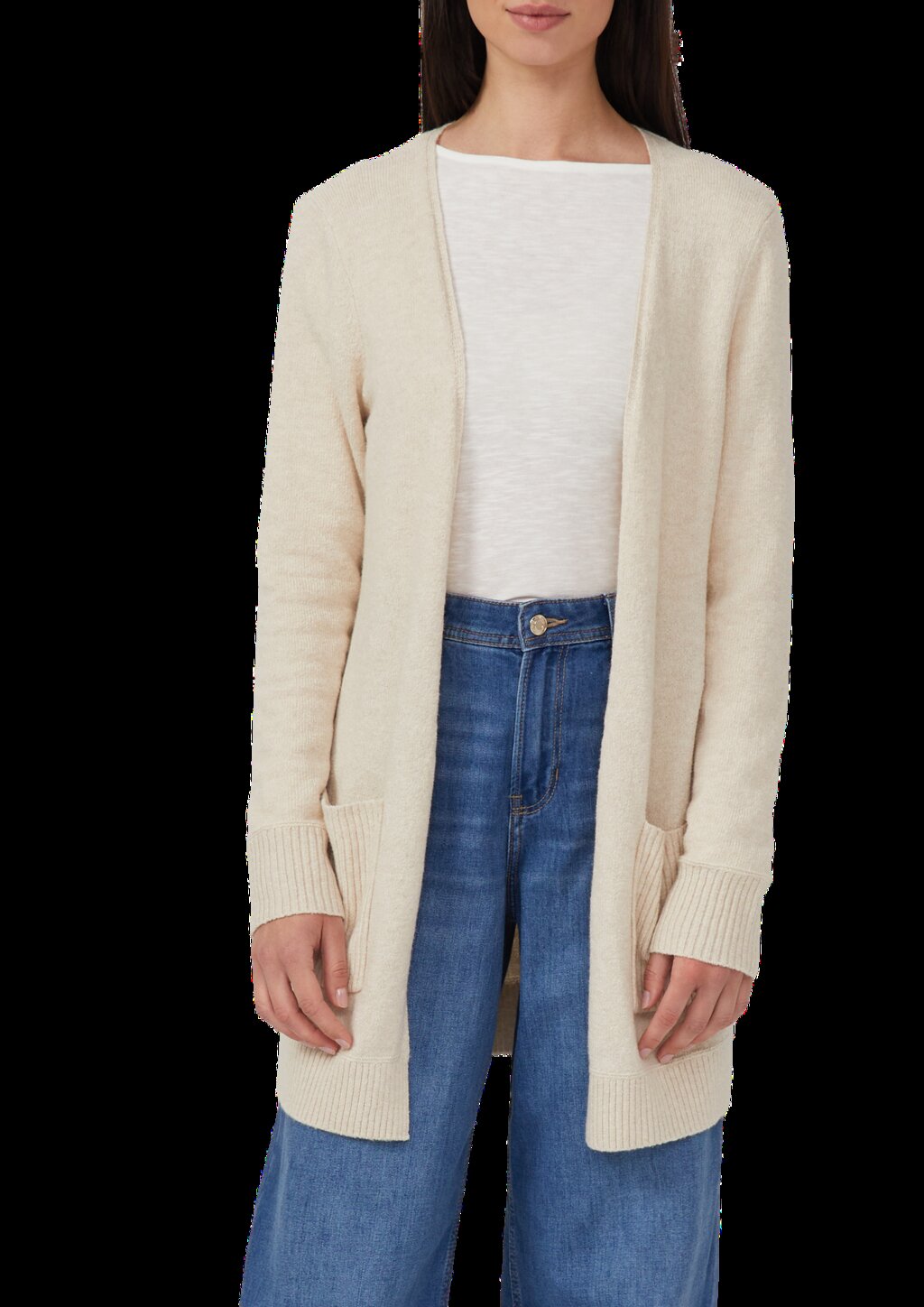 Weiche Strickjacke mit aufgesetzten Taschen