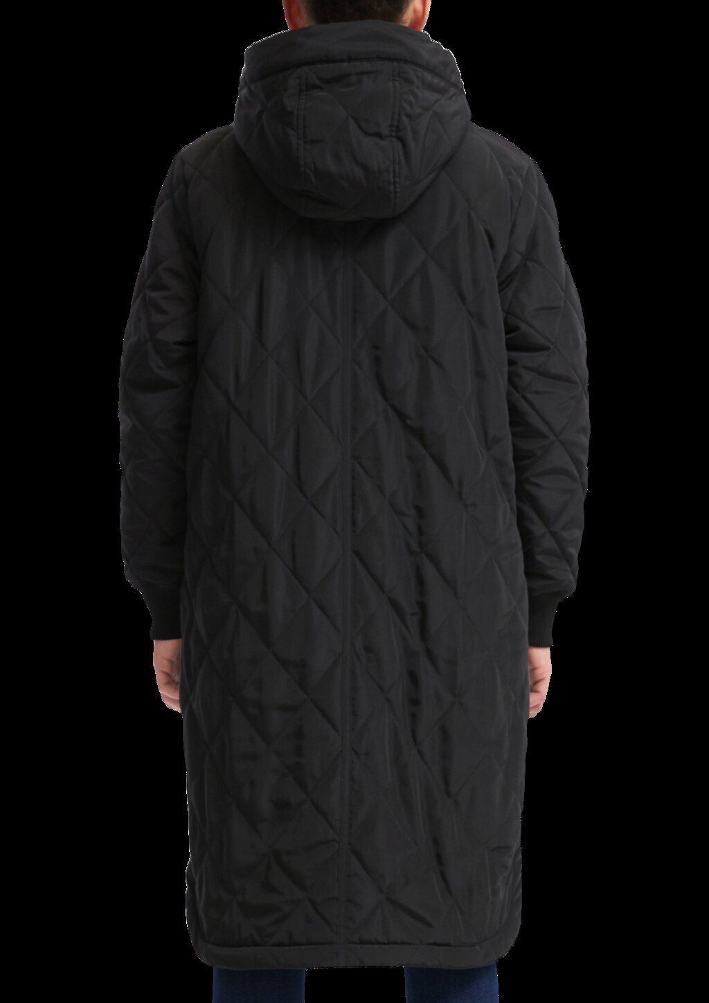 Locker geschnittener Steppmantel mit Teddyfutter