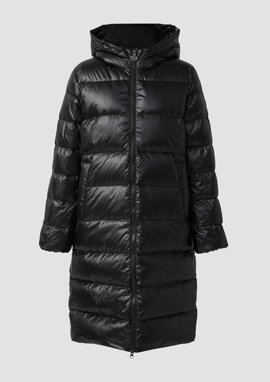 Kapuzen-Steppmantel mit recycelter Daune