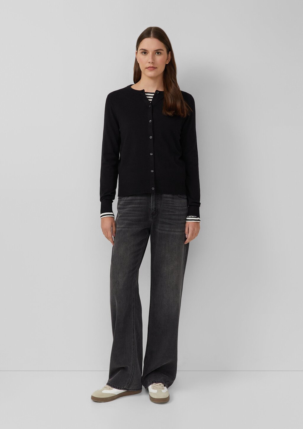 Feinstrickcardigan aus Viskosemix