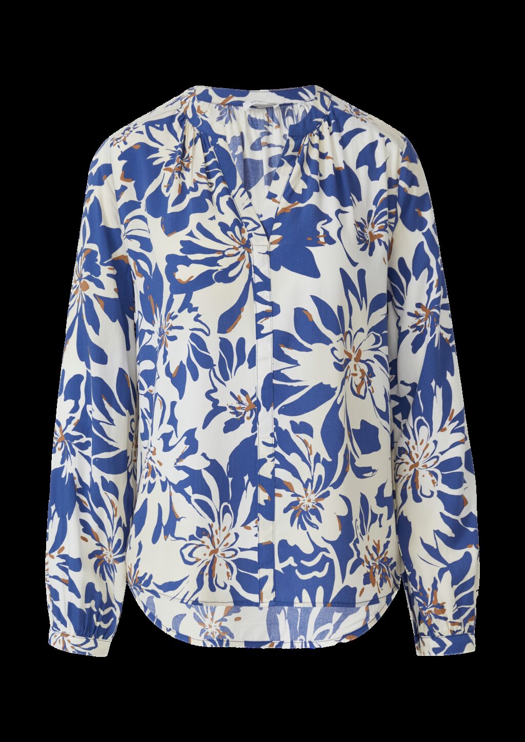 Tunikabluse aus Viskosemix mit All-over-Print