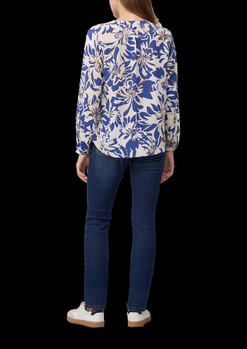 Tunikabluse aus Viskosemix mit All-over-Print