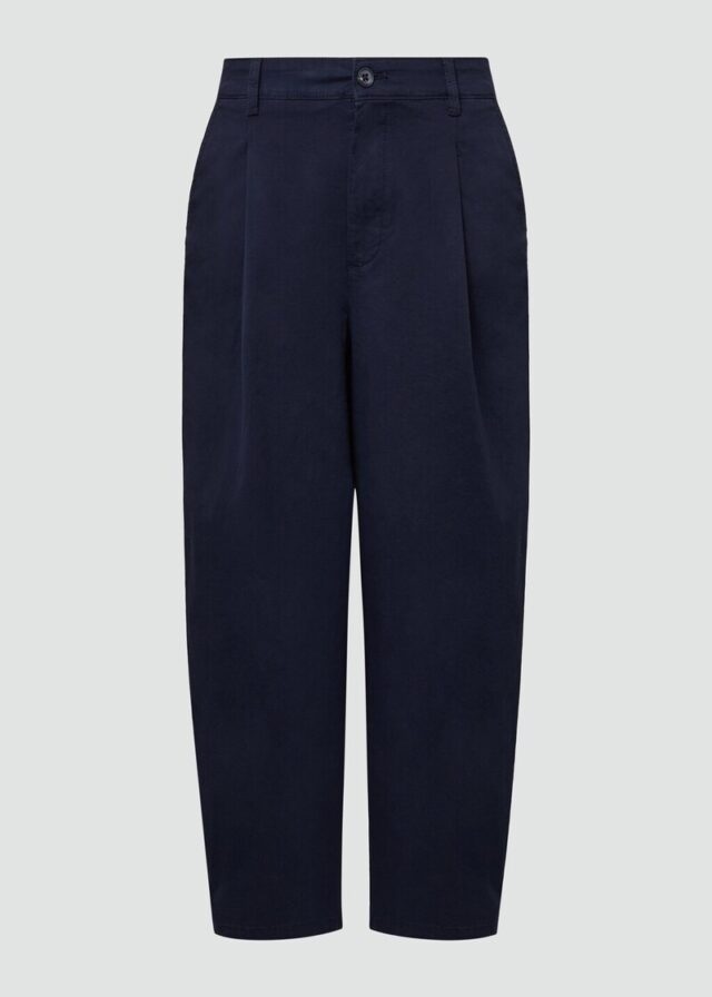 Baumwollstretch-Hose mit Barrel Leg