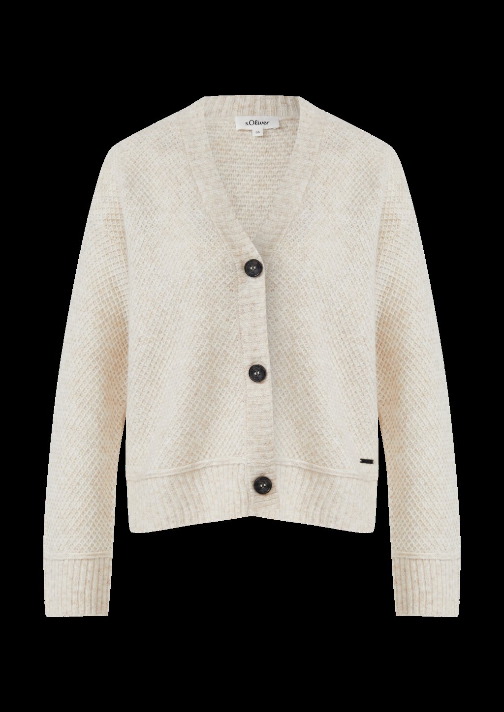 Kuscheliger Wollmix-Cardigan aus Strukturstrick im Relaxed Fit