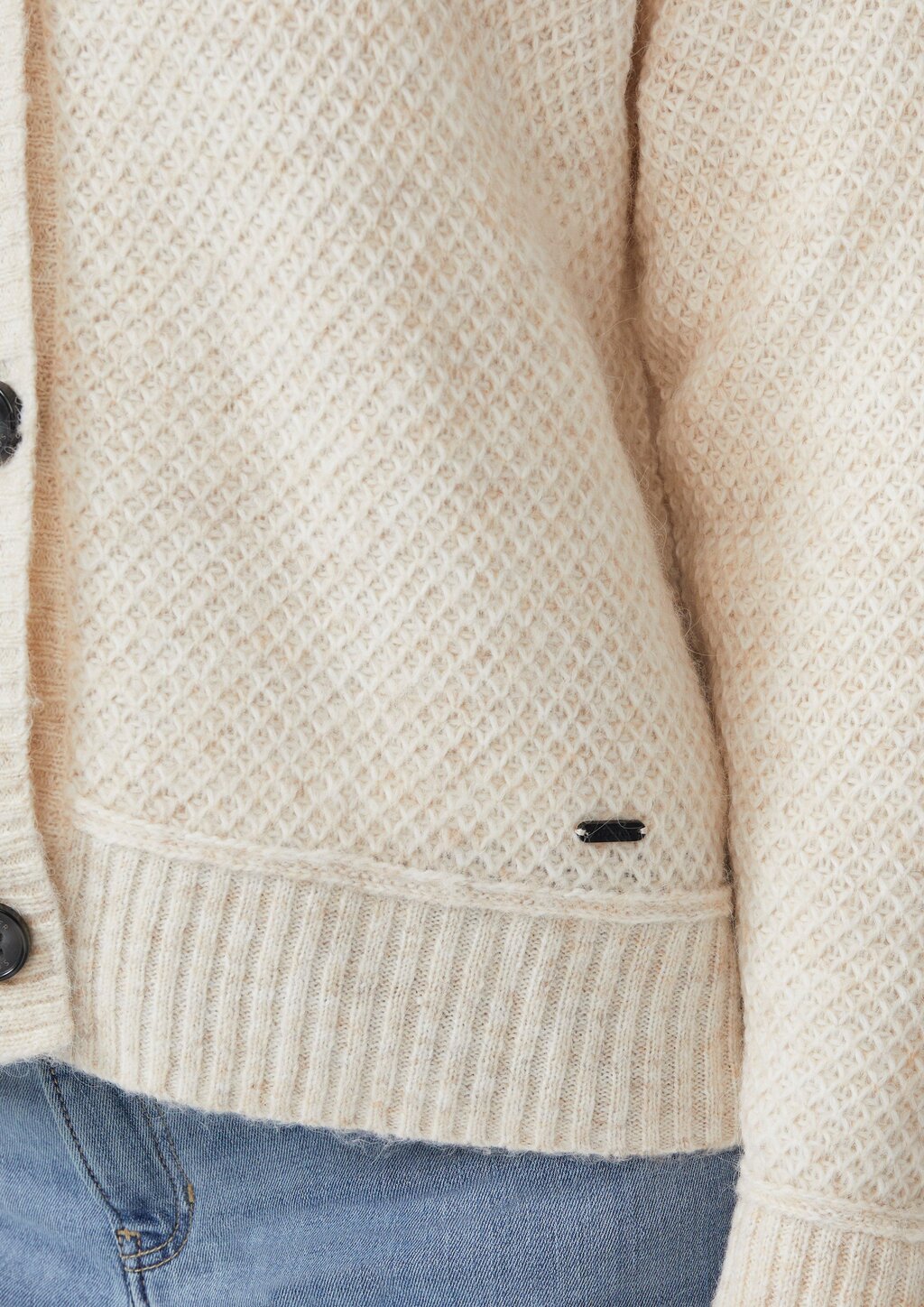 Kuscheliger Wollmix-Cardigan aus Strukturstrick im Relaxed Fit