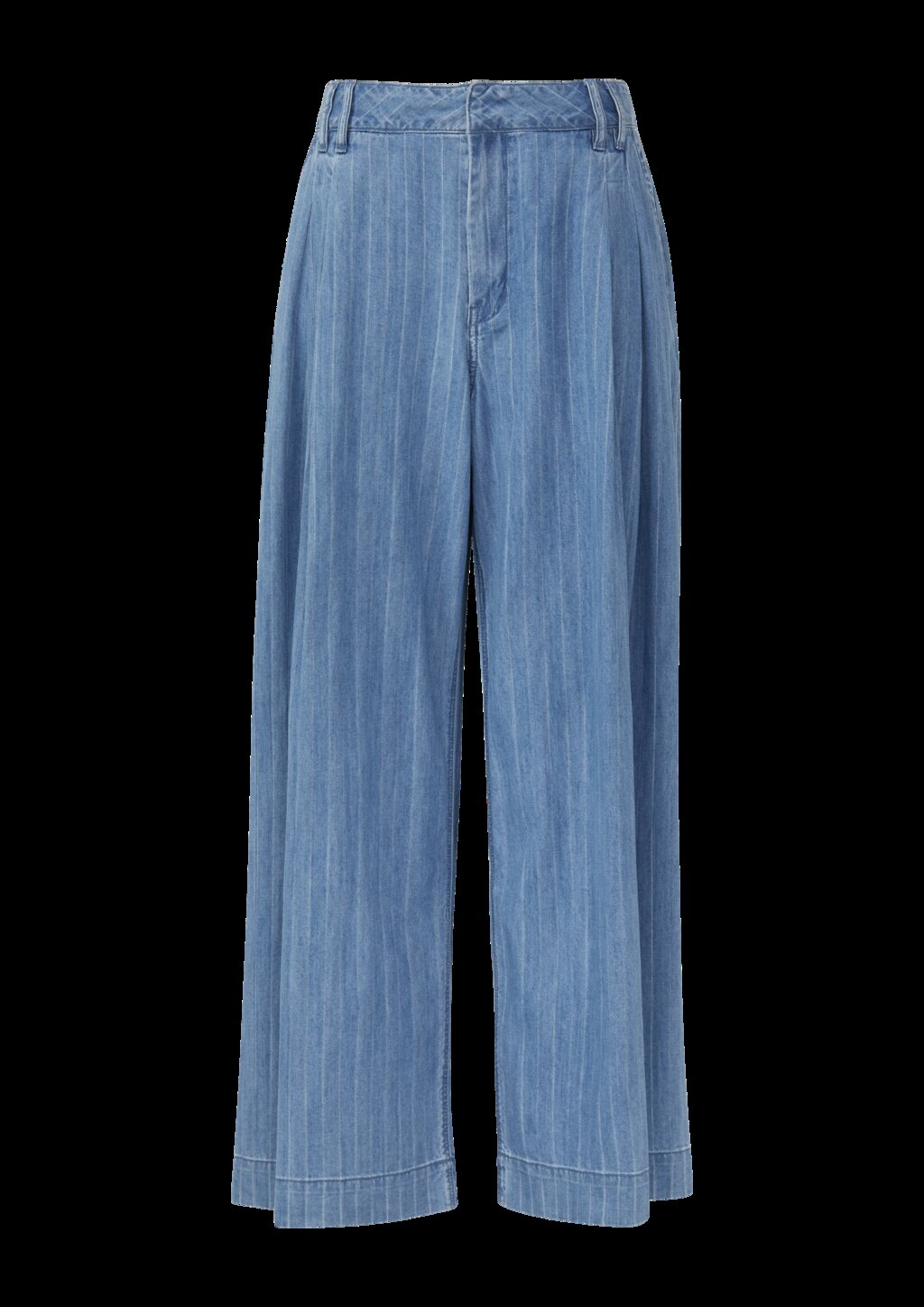 Fließende Jeans mit Nadelstreifen / Relaxed Fit / High Rise / Extra Wide Leg
