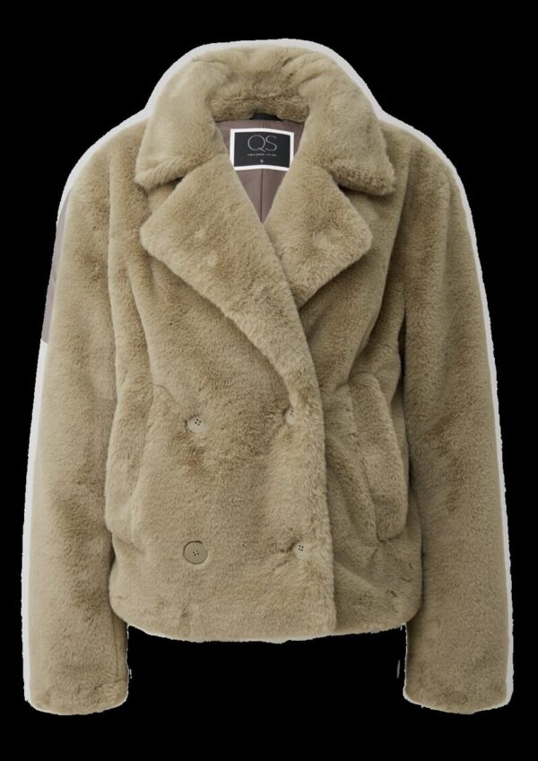 Jacke in Felloptik