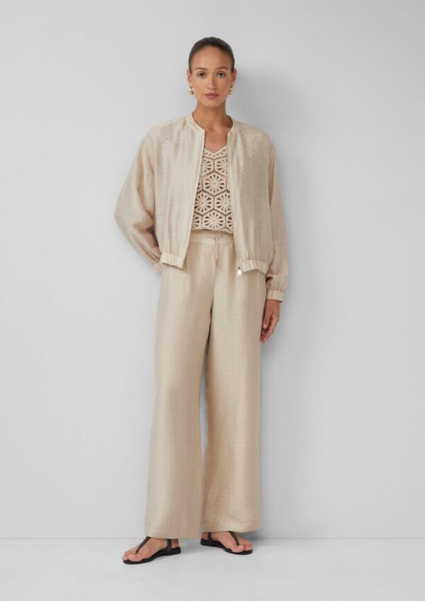 Extra-Wide-Leg-Hose aus Leinenmix