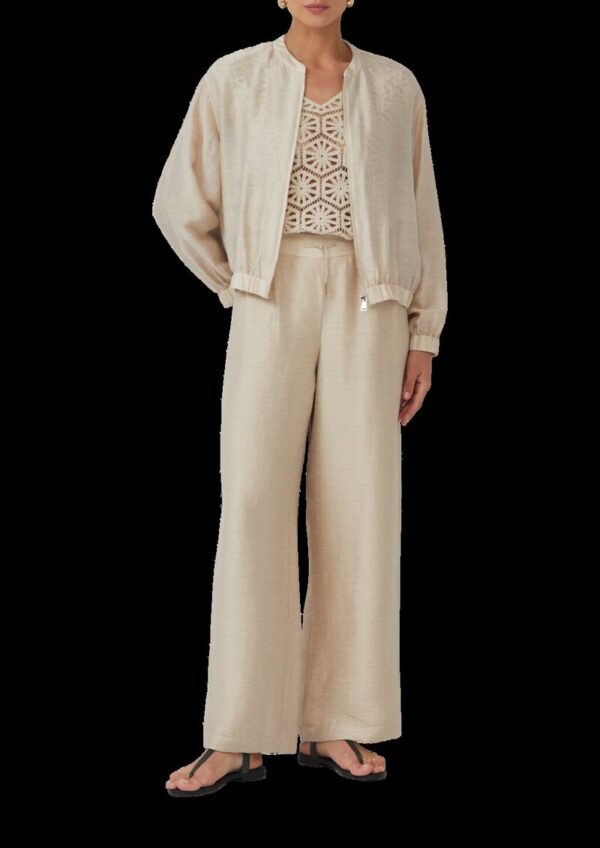 Extra-Wide-Leg-Hose aus Leinenmix