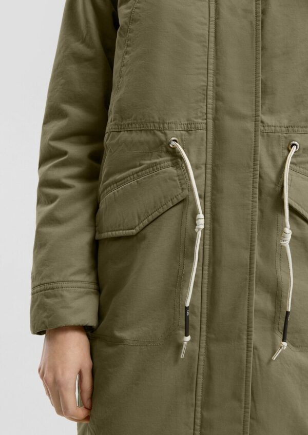 Gefütterter Parka mit Teddyplüsch in der Kapuze