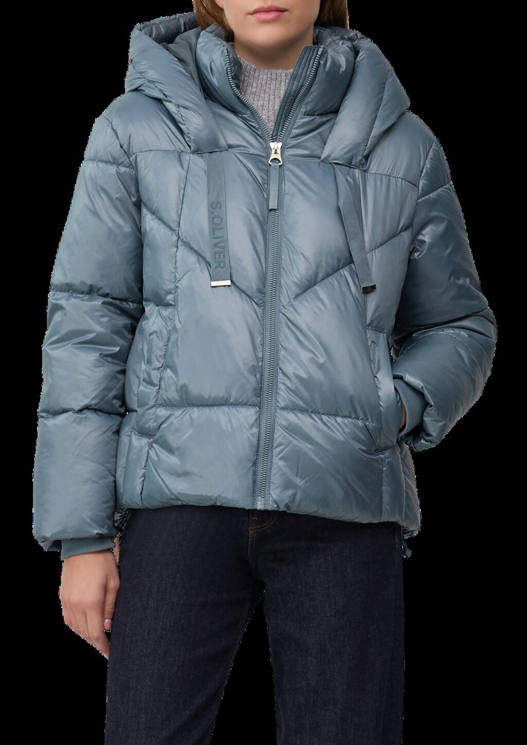 Steppjacke mit Weitenregulierung