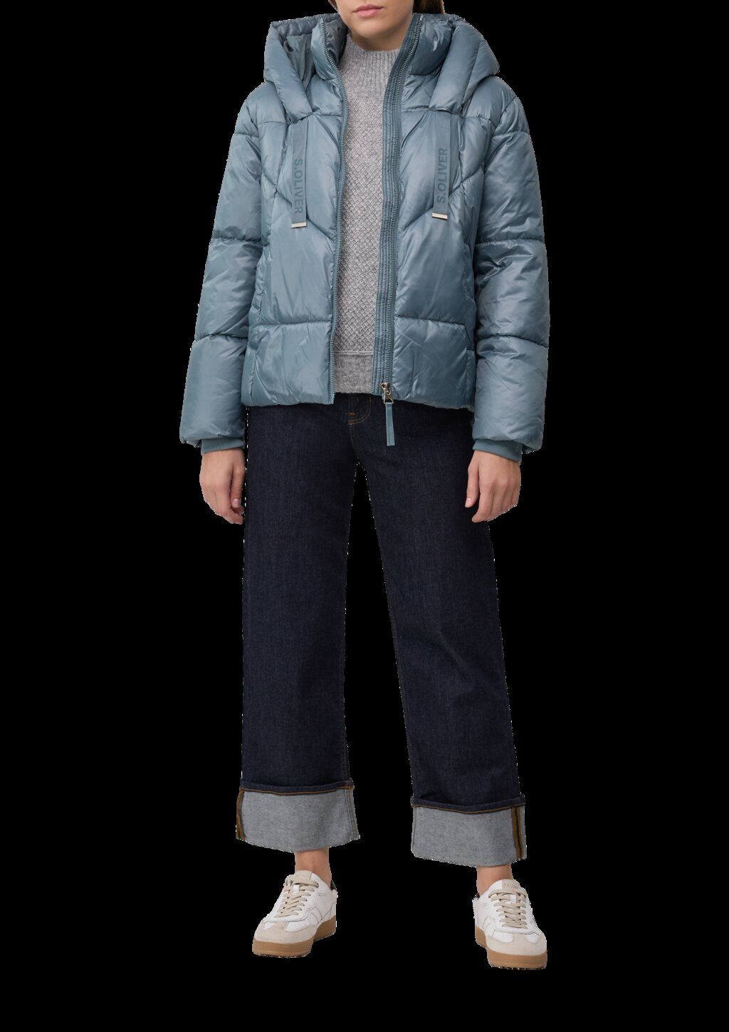 Steppjacke mit Weitenregulierung