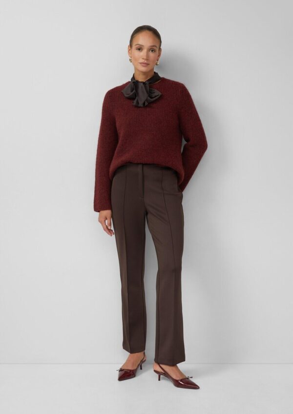 Straight-Leg-Hose aus Scuba mit seitlichem Deko-Tape