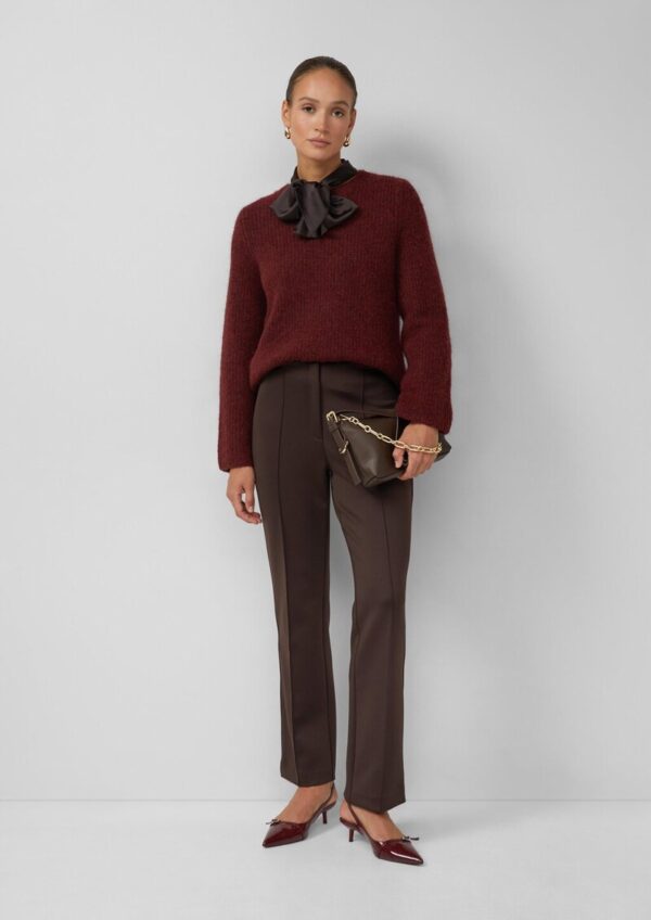 Straight-Leg-Hose aus Scuba mit seitlichem Deko-Tape