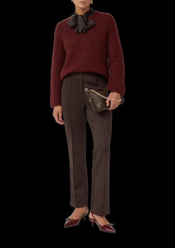 Straight-Leg-Hose aus Scuba mit seitlichem Deko-Tape