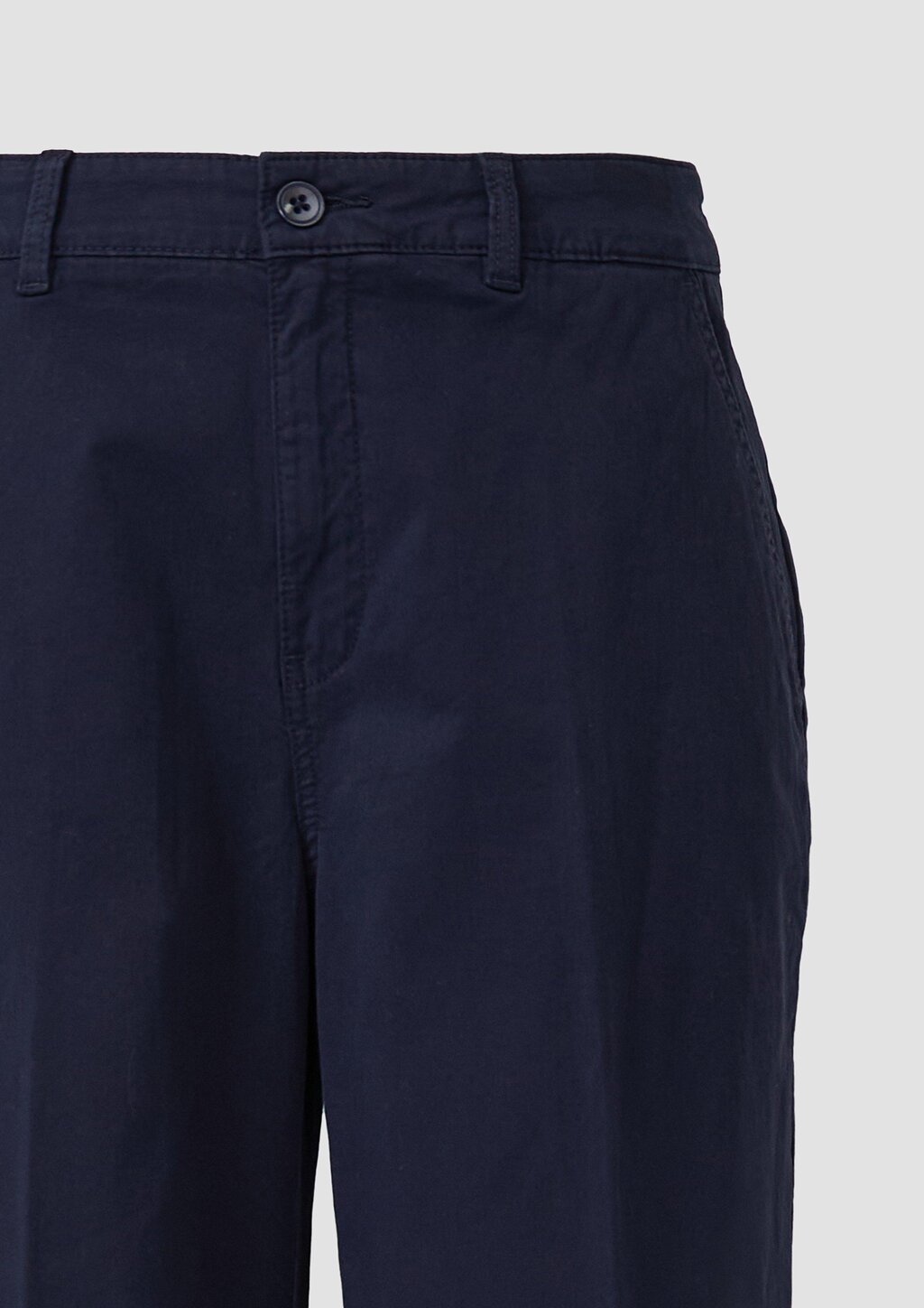 Baumwoll-Culotte mit Bügelfalte und fixiertem Umschlag