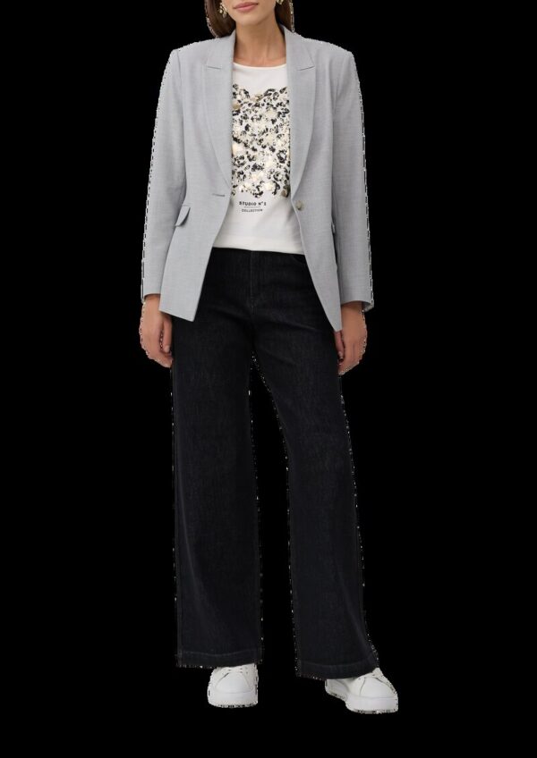 T-Shirt mit halblangem Arm und Leo-Frontprint