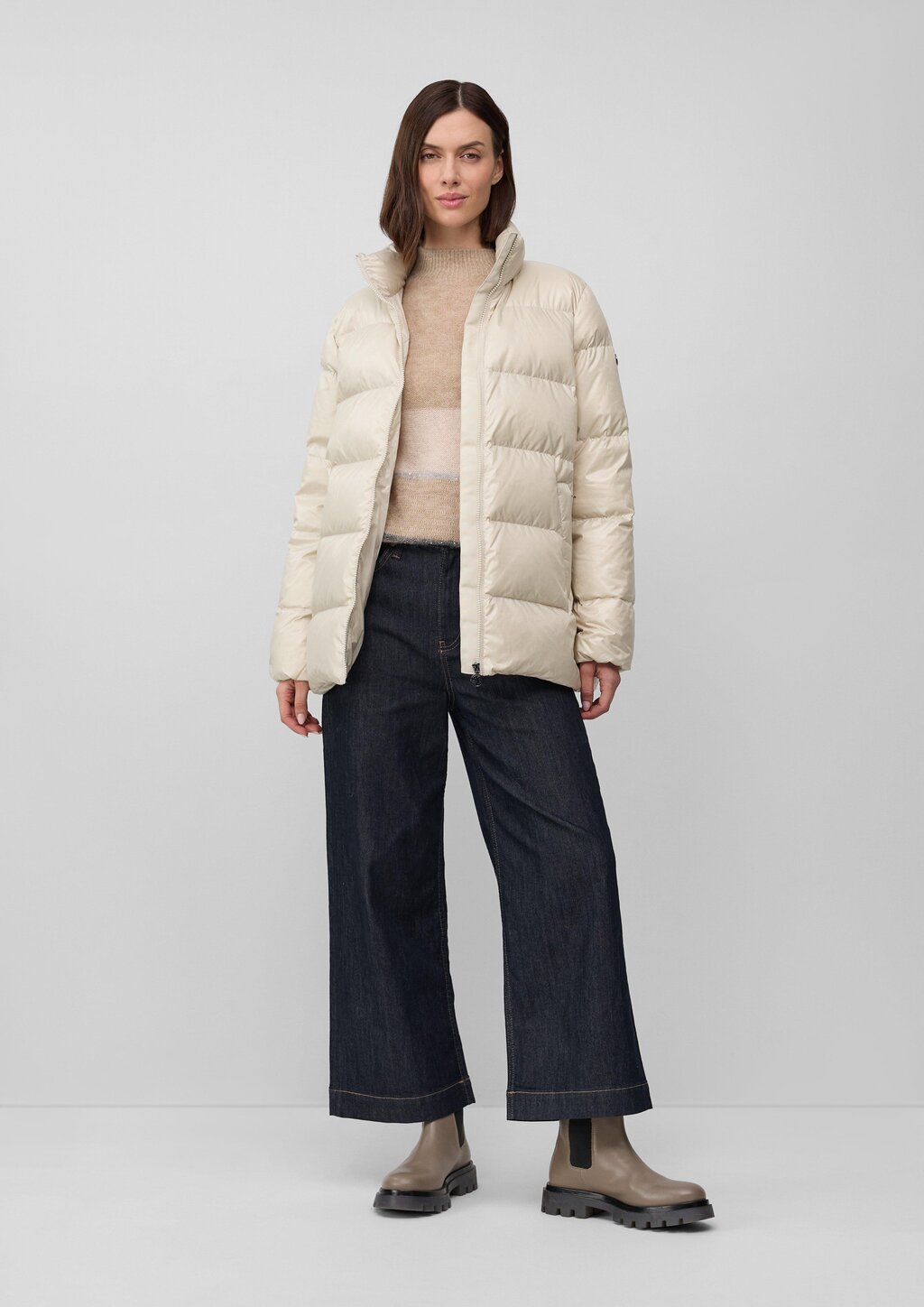 Steppjacke mit recycelter Daune und Federn