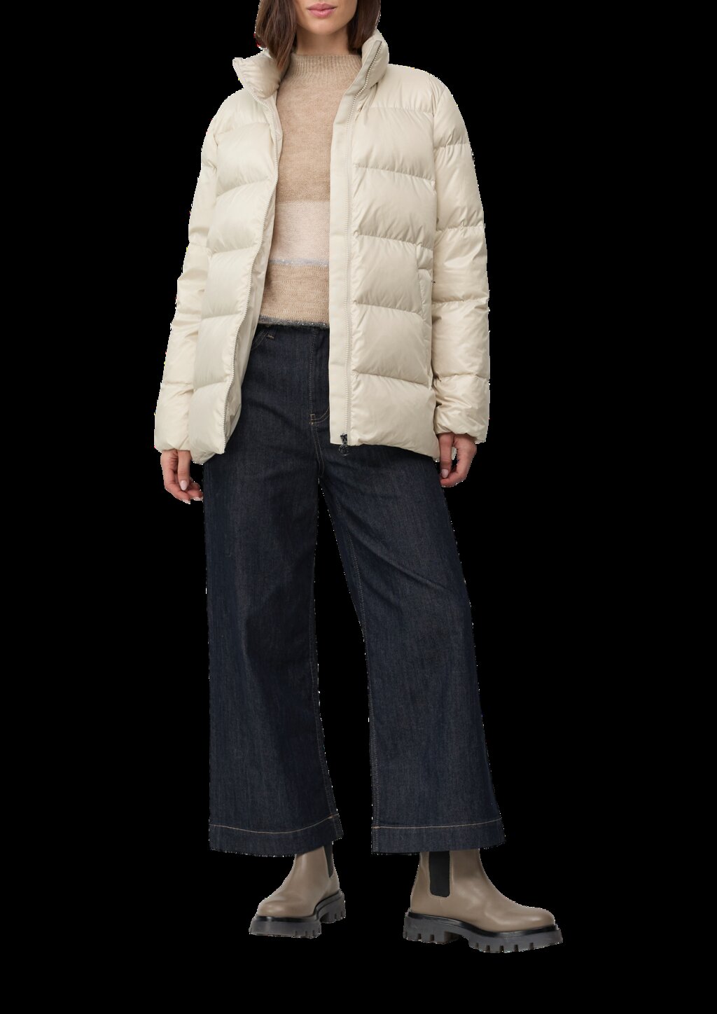 Steppjacke mit recycelter Daune und Federn