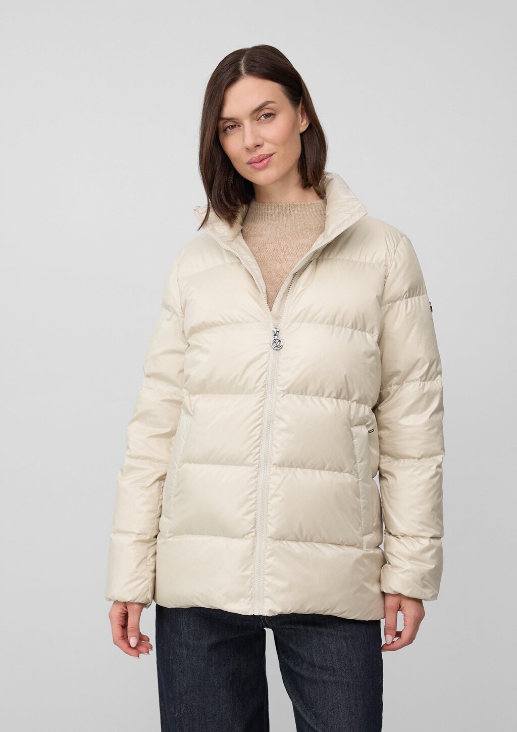 Steppjacke mit recycelter Daune und Federn