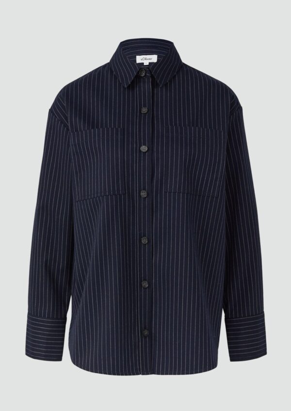 Overshirt mit Nadelstreifen in Oversize