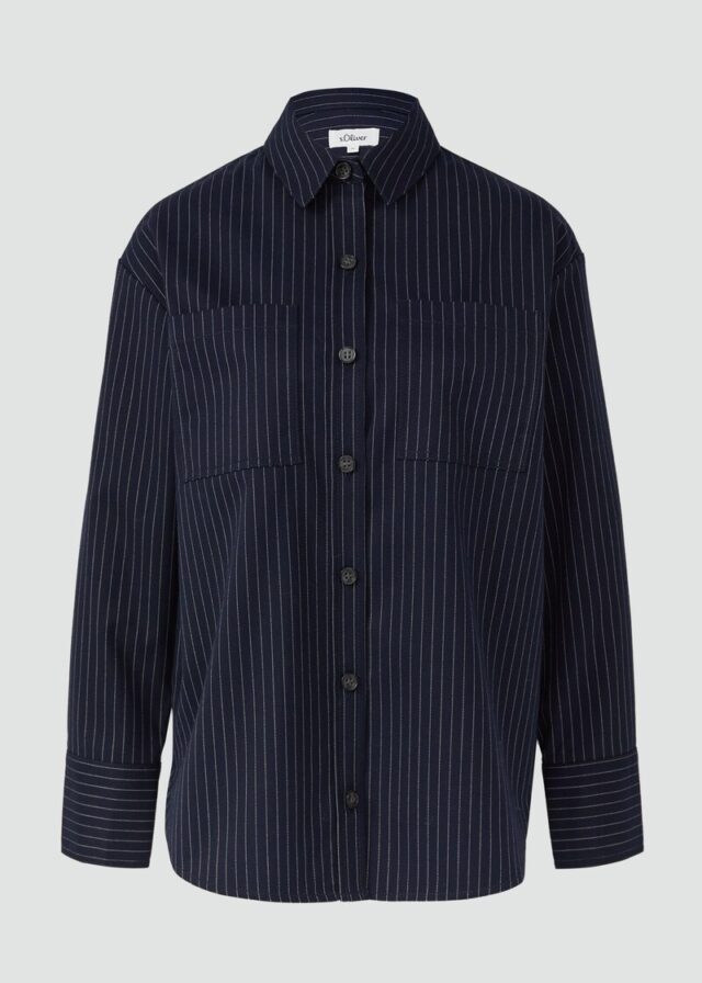 Overshirt mit Nadelstreifen in Oversize
