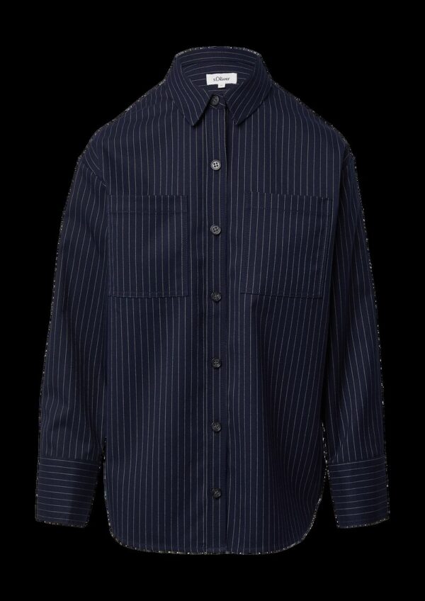 Overshirt mit Nadelstreifen in Oversize