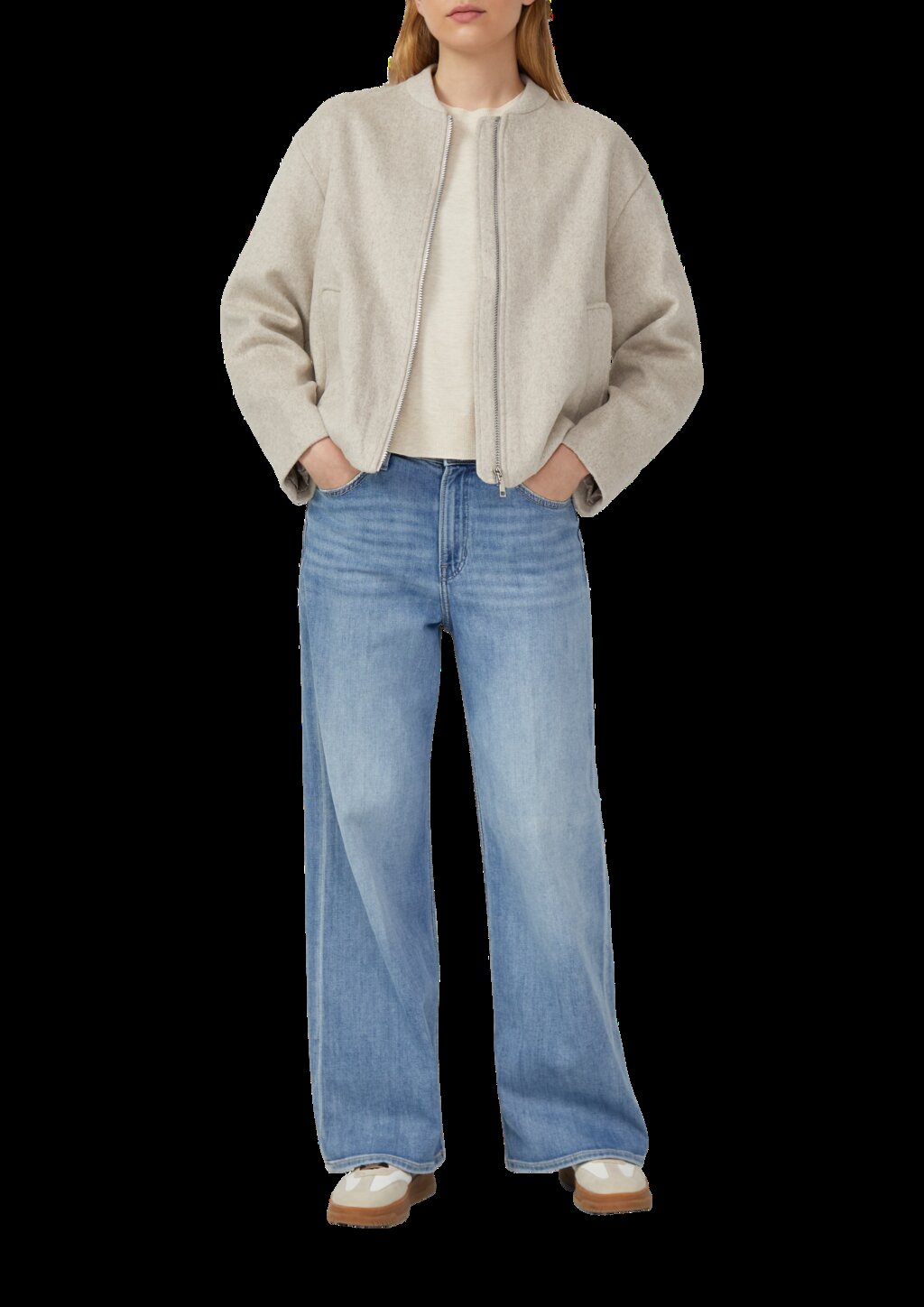 Kurzärmeliger Strickpullover mit Rippbündchen im Slim Fit