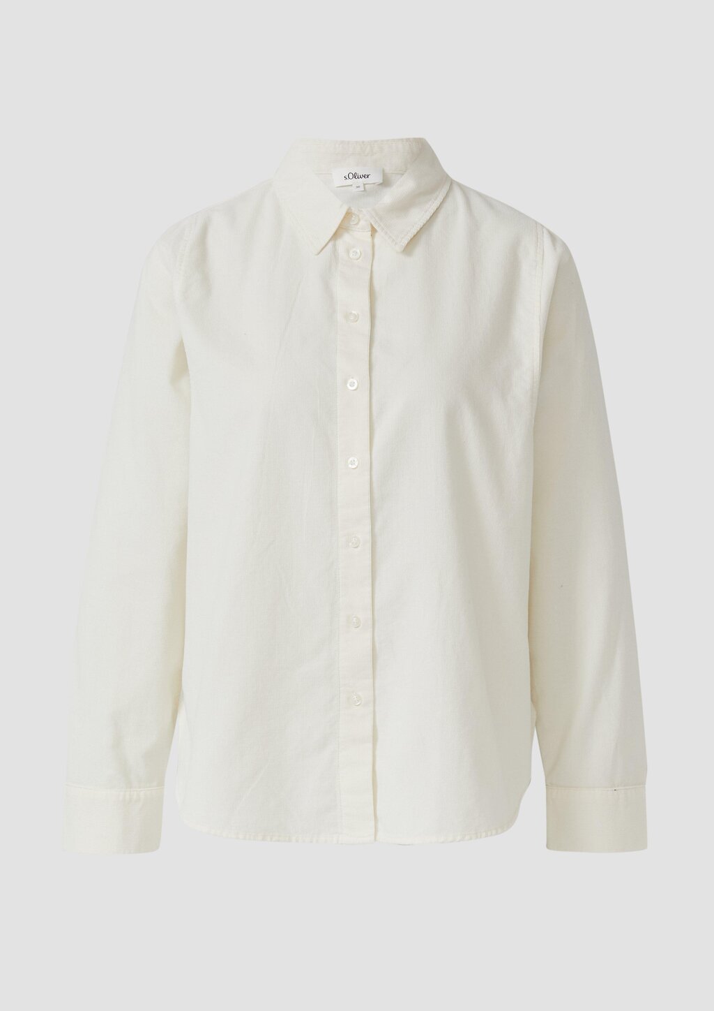 Feincord-Bluse mit Hemdkragen